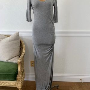 Remain Long Fitted Dress Grey